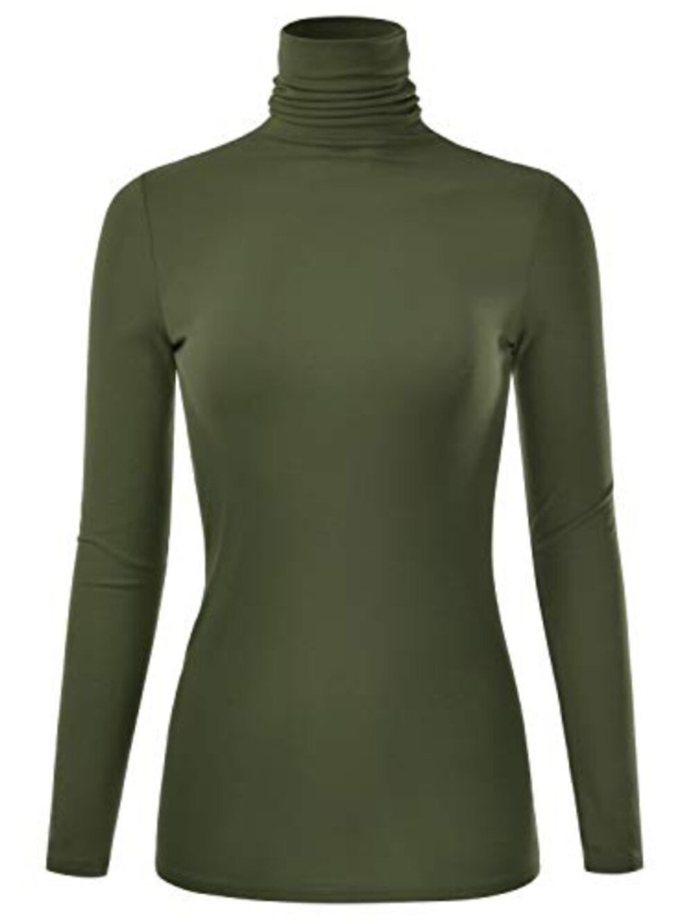 Silky Slim Fit Long Sleeve Turtleneck Pullover Sweater Shirt